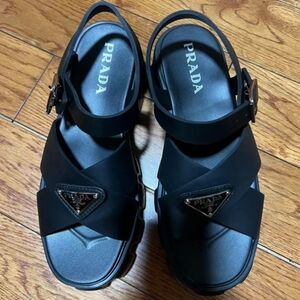 Prada Monolith Leather Sandals